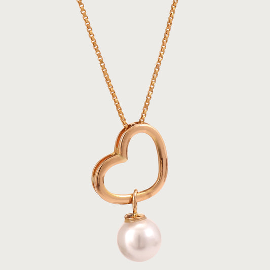 18kt gold Pearl Promise Necklace—timeless fine jewellery for women under ₹50,000.