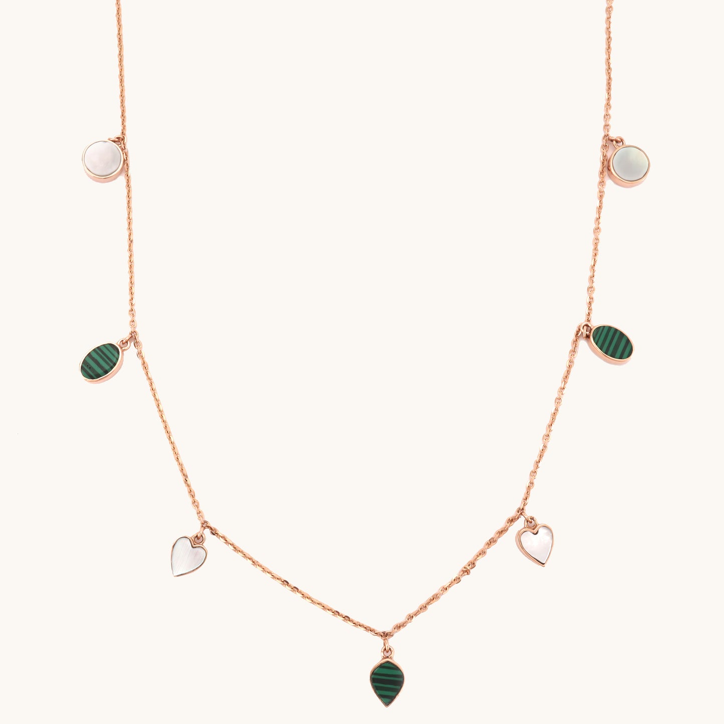 Mother of Pearl Necklace in 18kt gold with under Rs. 80,000—delicate fine jewellery for daily wear.