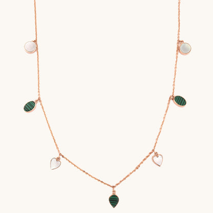 Mother of Pearl Necklace in 18kt gold with under Rs. 80,000—delicate fine jewellery for daily wear.