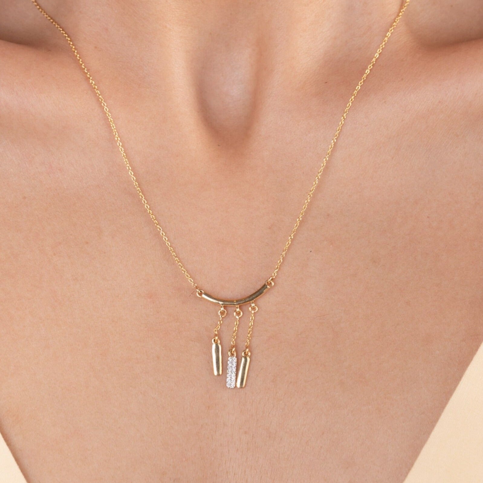 Dangling Diamond Necklace - Main Image