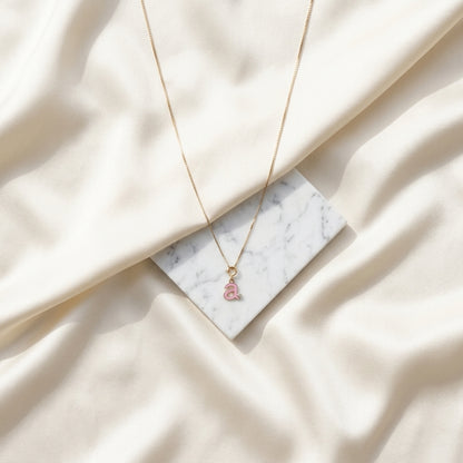 A Pink Letter Charm