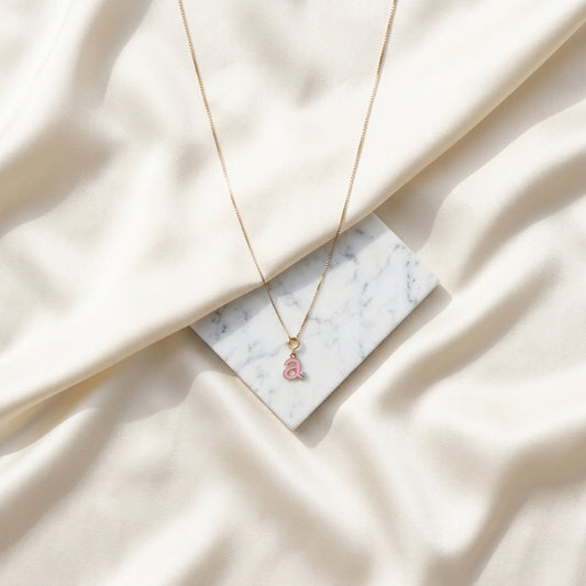 A Pink Letter Charm