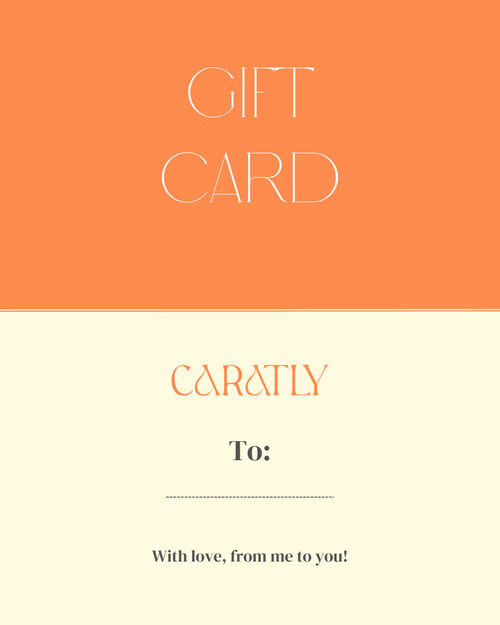 Surprise your loved ones with a Caratly gift card! Available in denominations of 2000, 5000, 10000, 15000, and 20000, it's the perfect way to give the gift of exquisite jewellery. Redeemable across a lifetime, granting access to our enchanting collection of sparkling gems and timeless everyday wear designs.