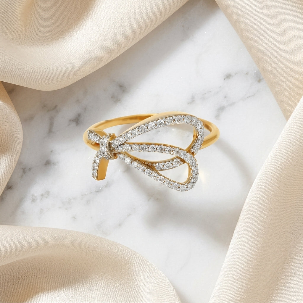 Bow Diamond Ring