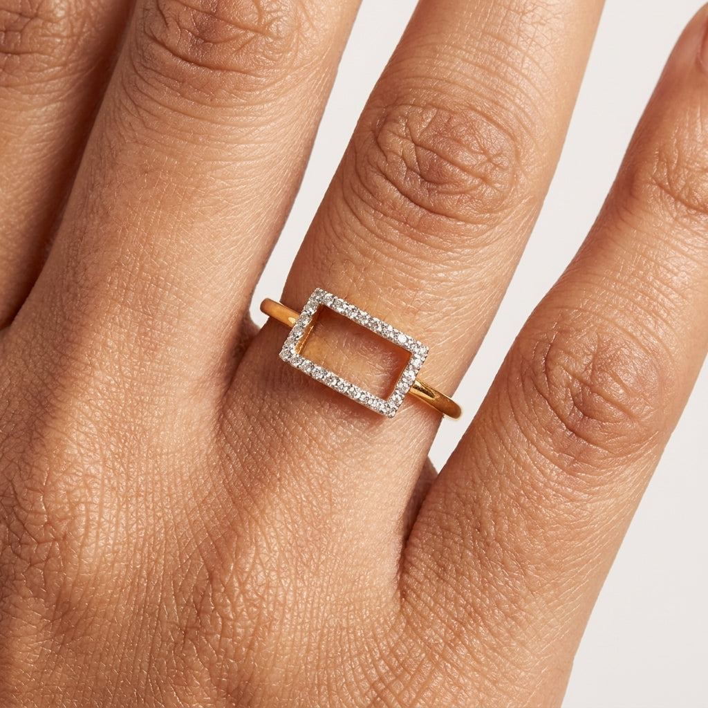 Box Diamond Ring