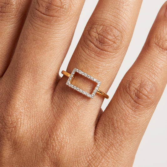 Box Diamond Ring