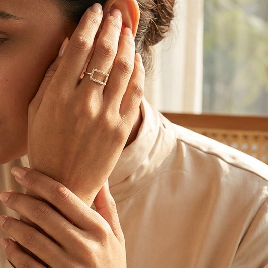 Box Diamond Ring