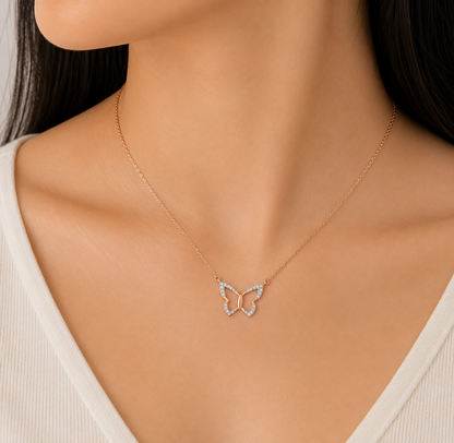 Butterfly Diamond Necklace