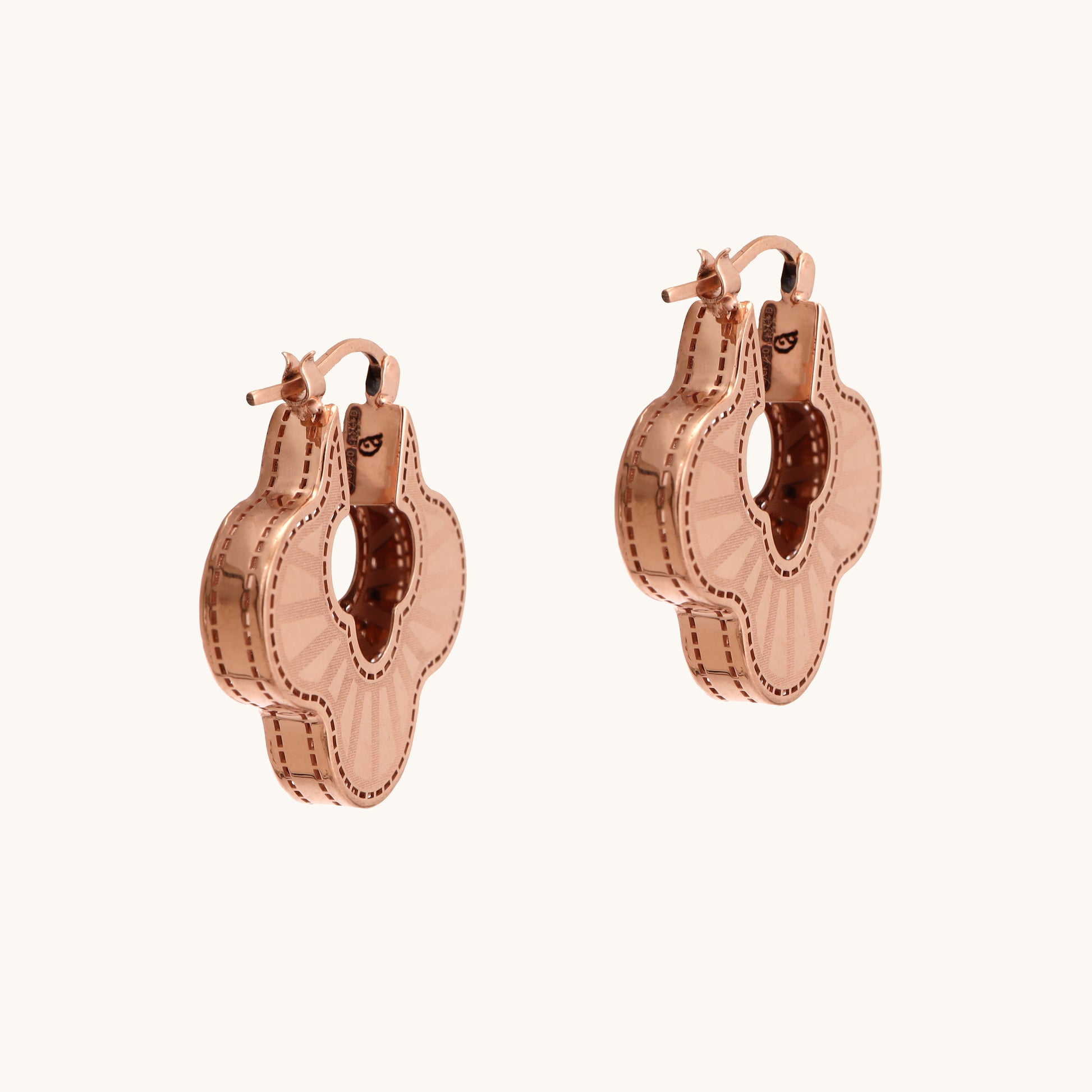Gold Clover Earrings in 18kt gold —luxury fine jewellery under ₹60,000.