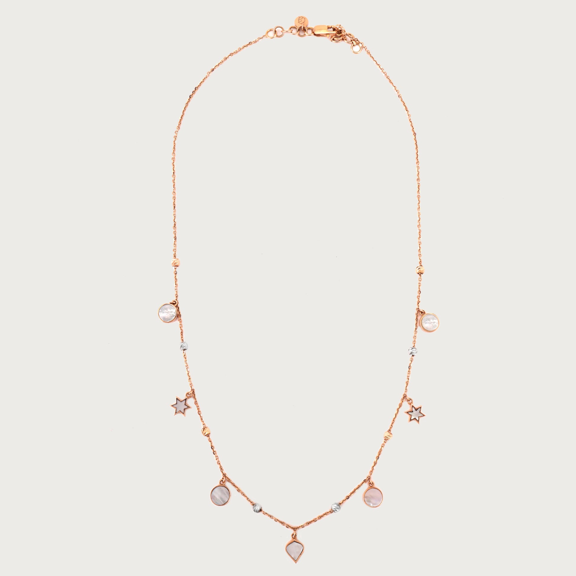 Delicate Star Necklace in 18kt gold, fine jewellery for daily wear & gifting under 80,000.