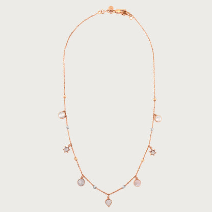 Delicate Star Necklace in 18kt gold, fine jewellery for daily wear & gifting under 80,000.
