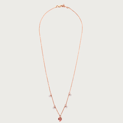 18kt gold Heart Charm Necklace with VVS diamonds—luxury fine jewellery under ₹80,000 for women.