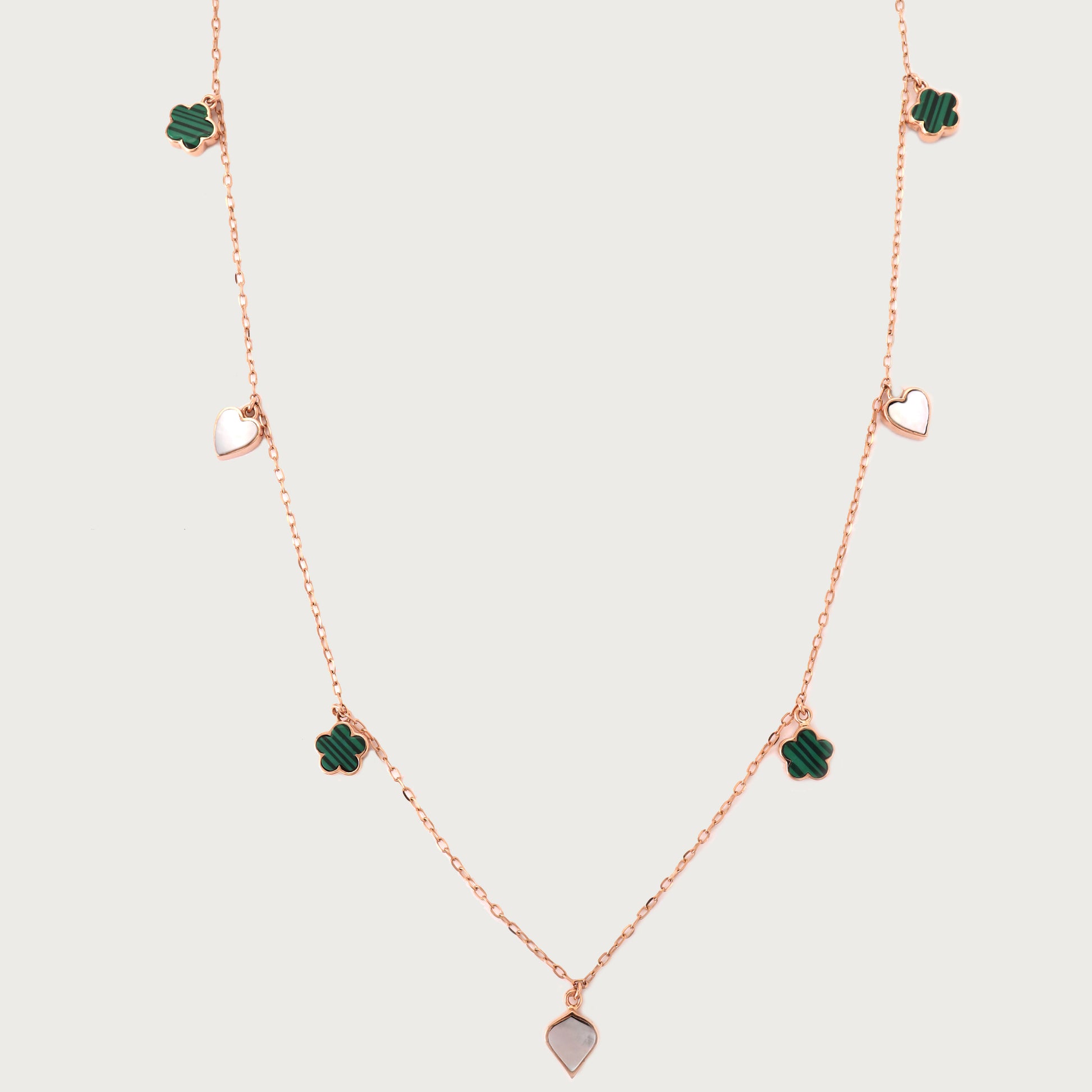Heart & Clover Necklace in 18kt gold under 60,000—fine jewellery for love, luck & daily wear.