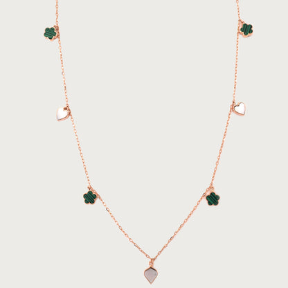 Heart & Clover Necklace in 18kt gold under 60,000—fine jewellery for love, luck & daily wear.