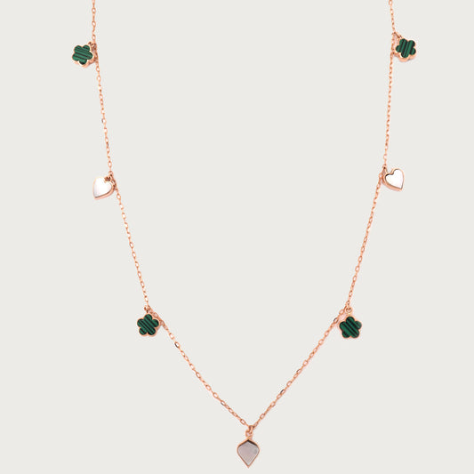 Heart & Clover Necklace in 18kt gold under 60,000—fine jewellery for love, luck & daily wear.