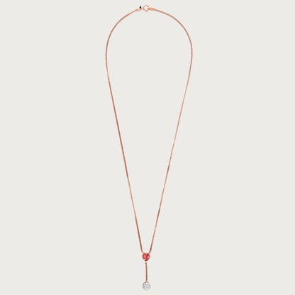 18kt gold Heart Drop Necklace with VVS diamonds—luxury fine jewellery under ₹80,000 for women.