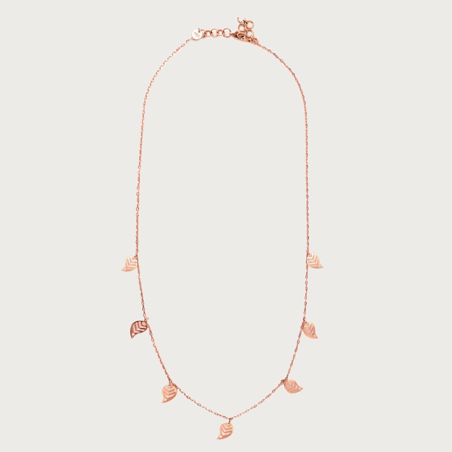 Leaf Charm Necklace in 18kt gold —delicate fine jewellery for gifting & daily wear under Rs. 50,000