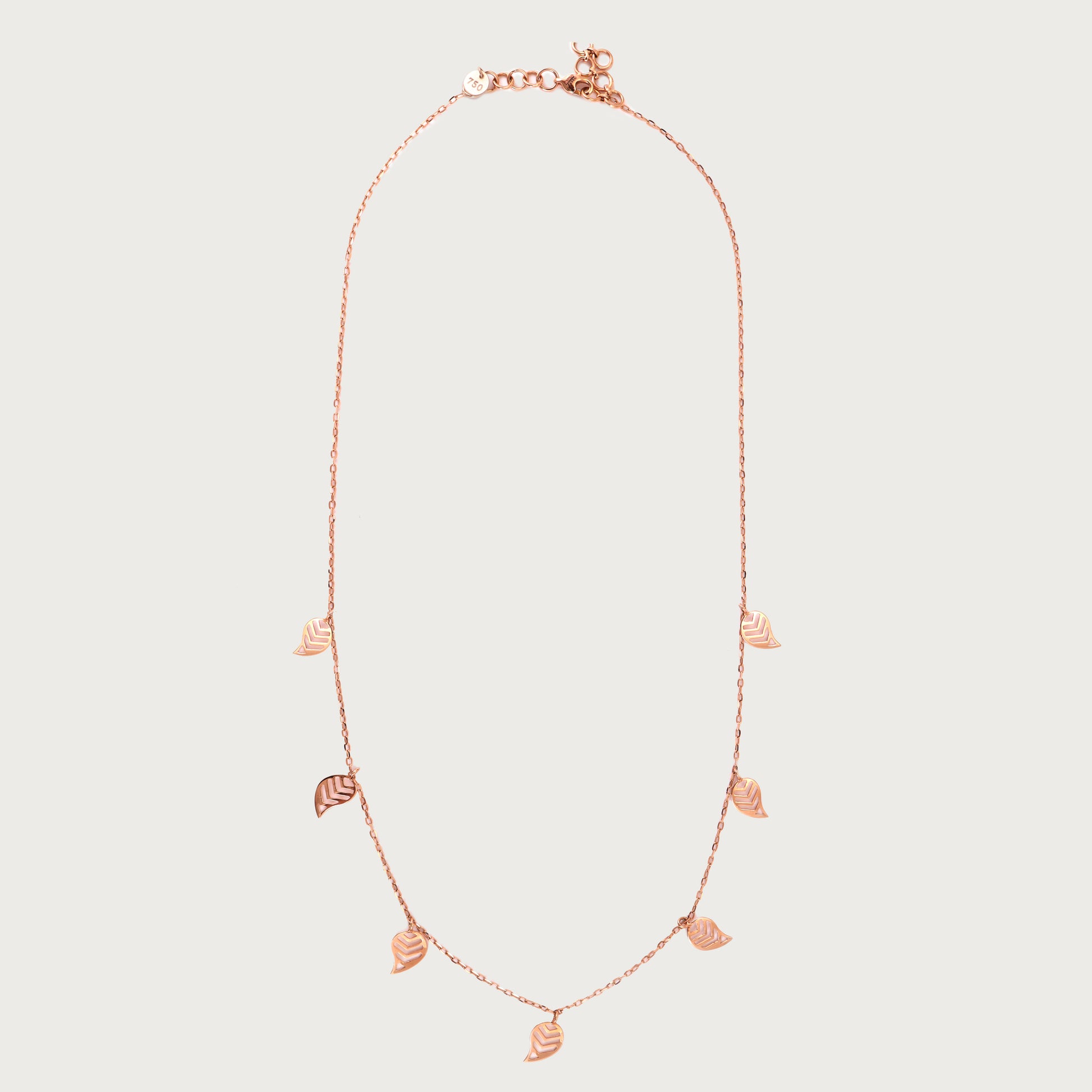 Leaf Charm Necklace in 18kt gold —delicate fine jewellery for gifting & daily wear under Rs. 50,000