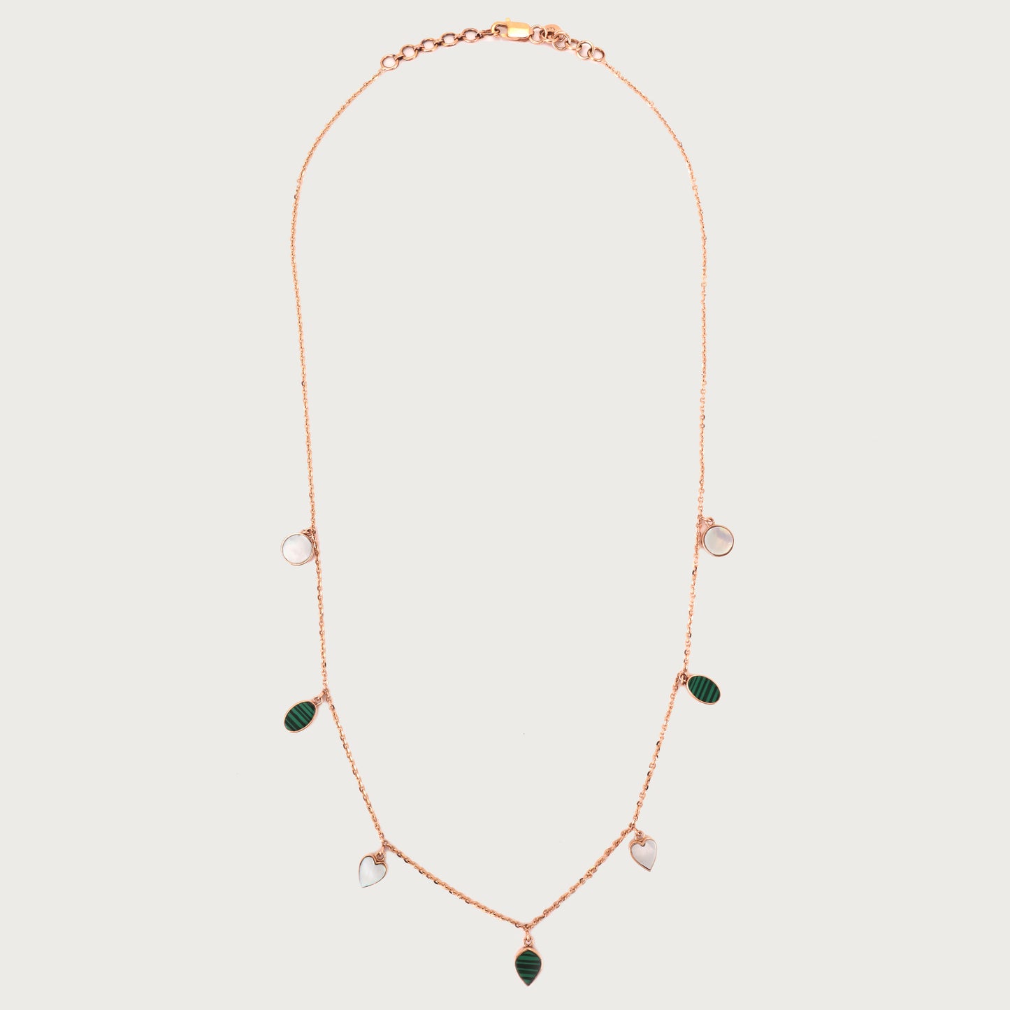 Mother of Pearl Necklace in 18kt gold with under Rs. 80,000—delicate fine jewellery for daily wear.