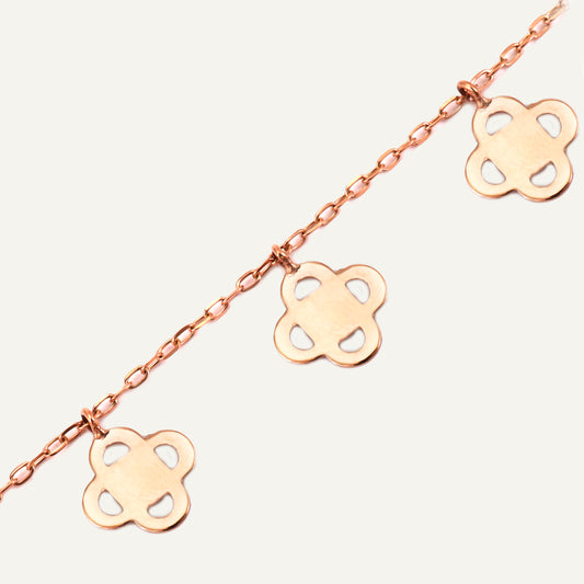 18kt gold petal bracelet. Luxury floral jewellery under ₹30,000. Chic and timeless gifts for her.