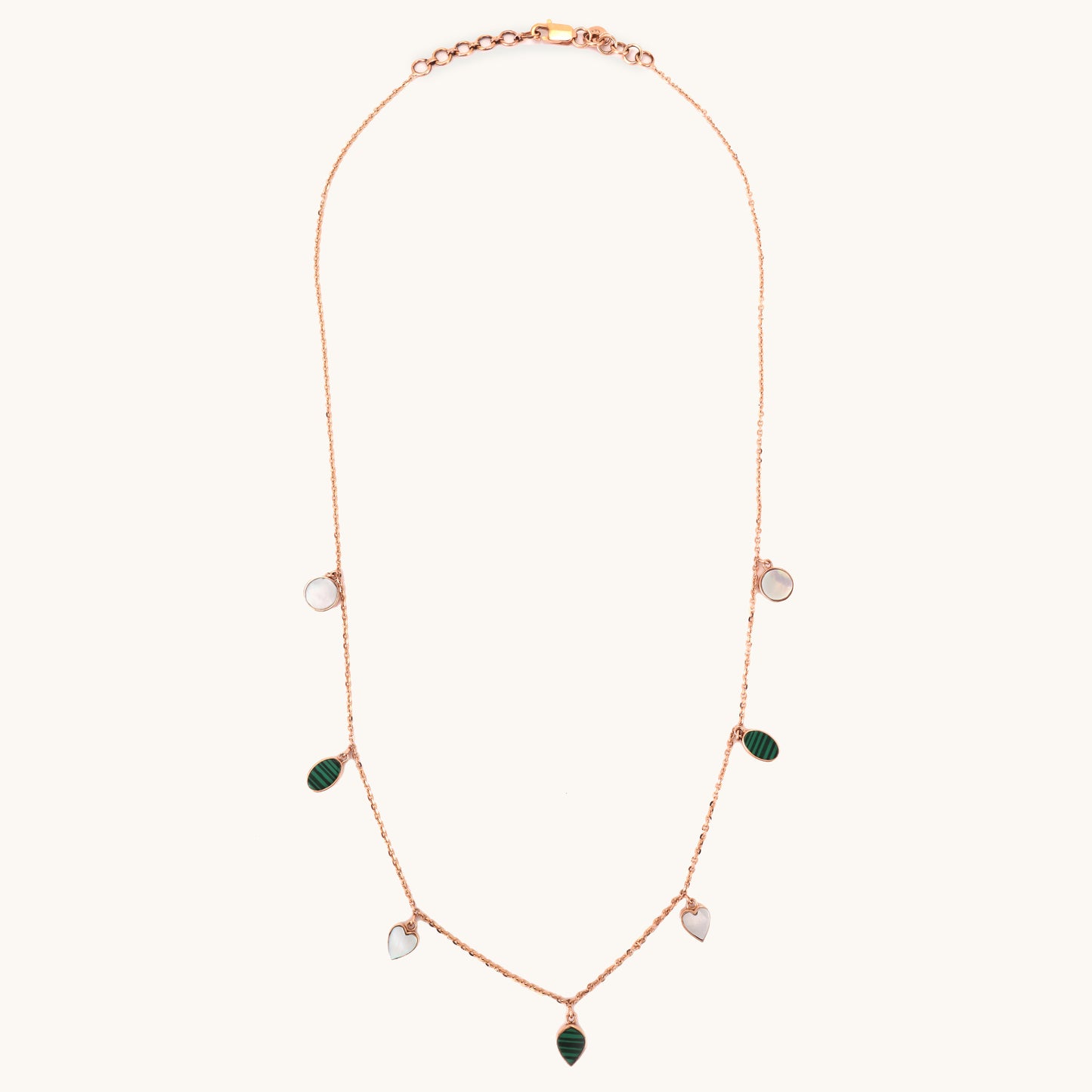 Mother of Pearl Necklace in 18kt gold with under Rs. 80,000—delicate fine jewellery for daily wear.