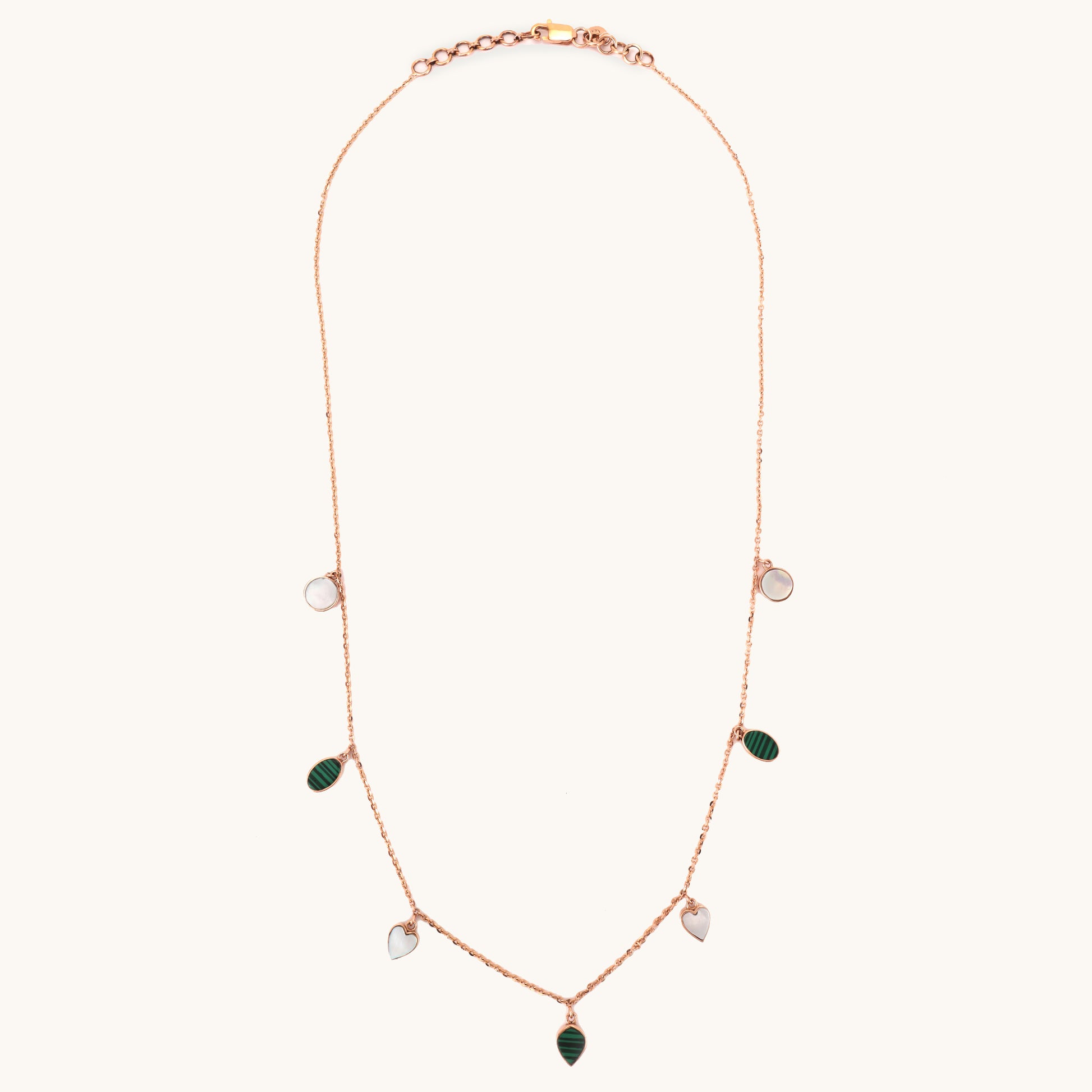 Mother of Pearl Necklace in 18kt gold with under Rs. 80,000—delicate fine jewellery for daily wear.