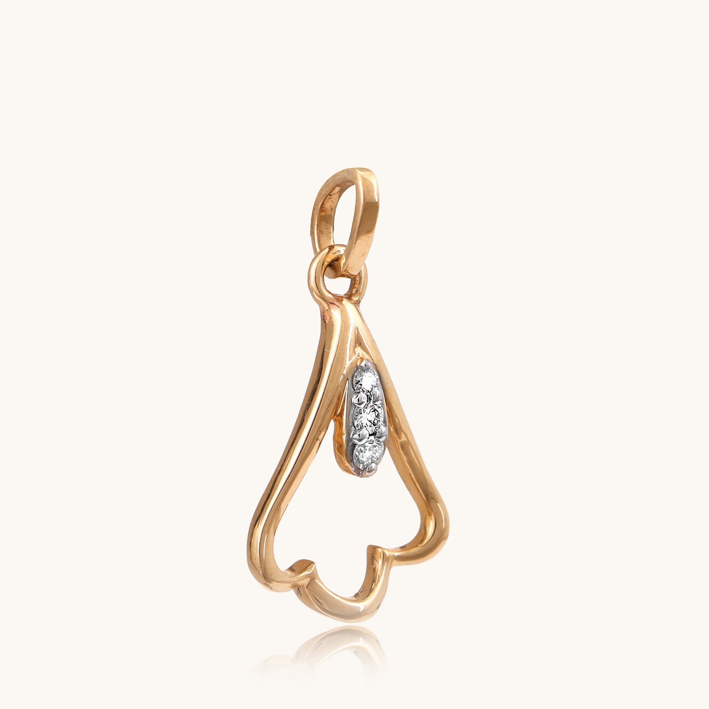 Aurora Diamond Pendant in 18kt gold with natural VVS diamonds; certified BIS hallmarked jewelry gift under 15,000