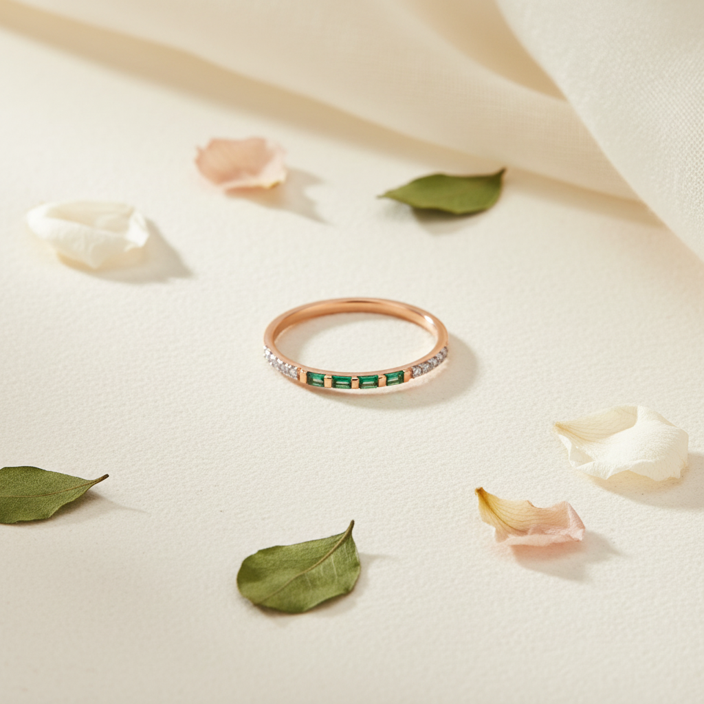 Baguette Emerald Ring