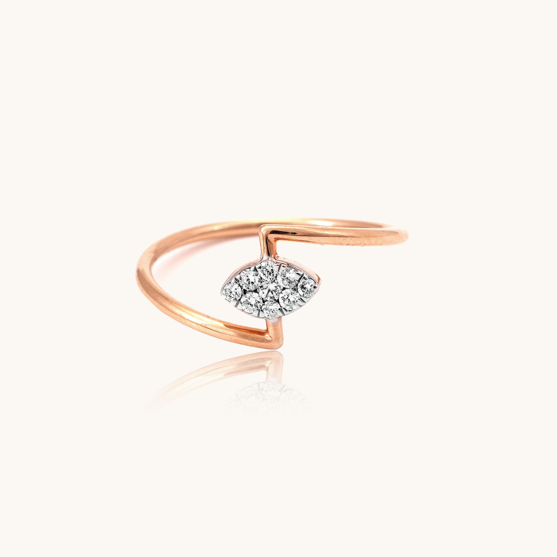 Blooming Diamond Ring in 18kt gold & natural VVS diamonds; certified BIS ring gift for her under 25,000! shop now