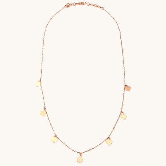 Charms Gold Necklace: 18kt gold, certified minimalist jewelry for everyday luxury under 35k
