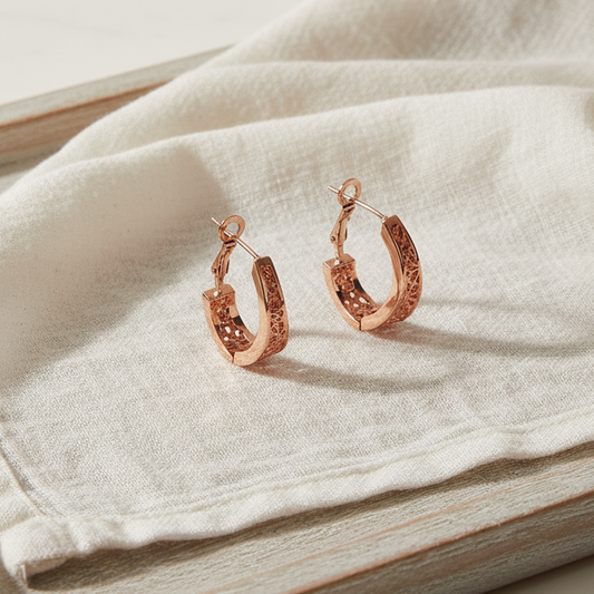 Curved Gold Earrings