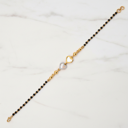 Double Diamond Mangalsutra Bracelet