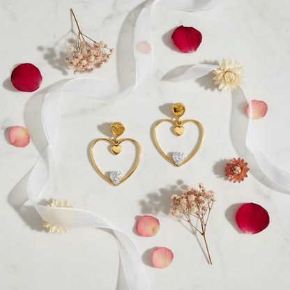 Double Heart Earring