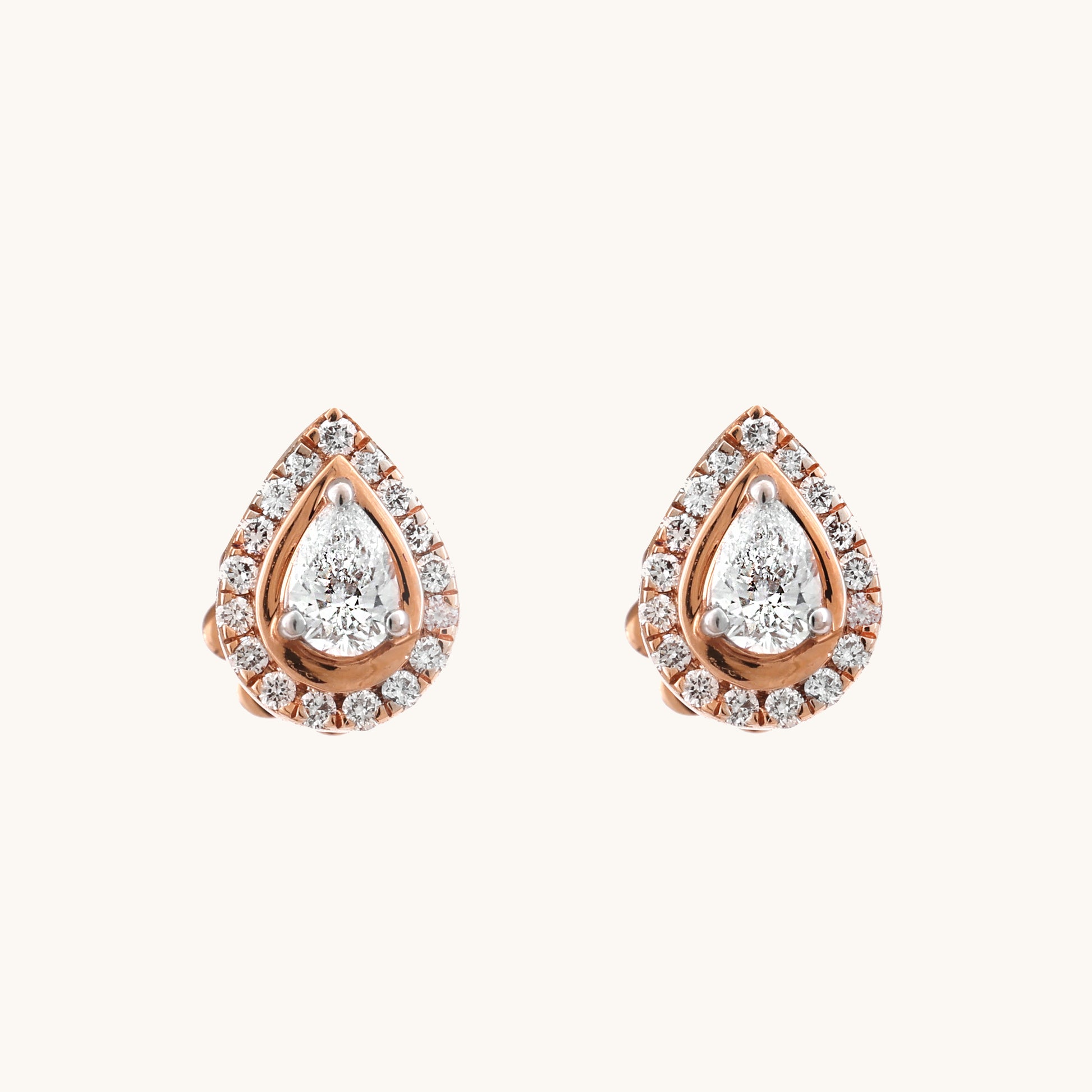18kt Gold Drop Solitaire Diamond Set