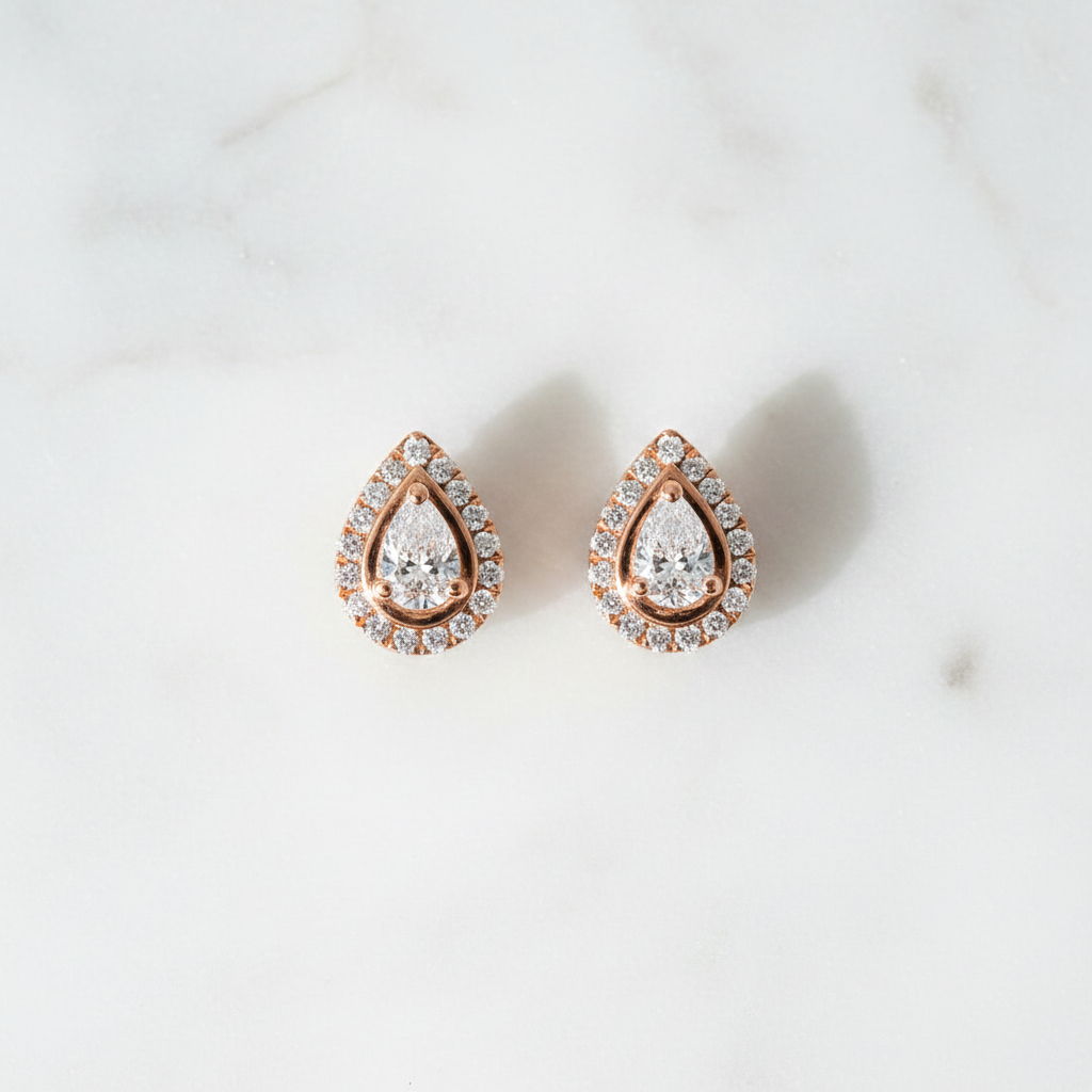 Drop Diamond Solitaire Earrings