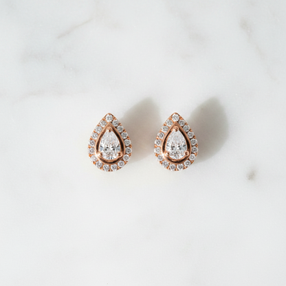 Drop Diamond Solitaire Earrings