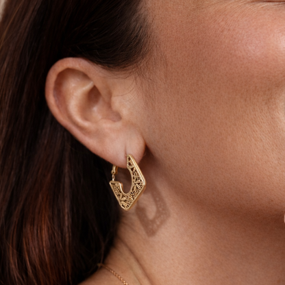 Filigree Gold Earrings