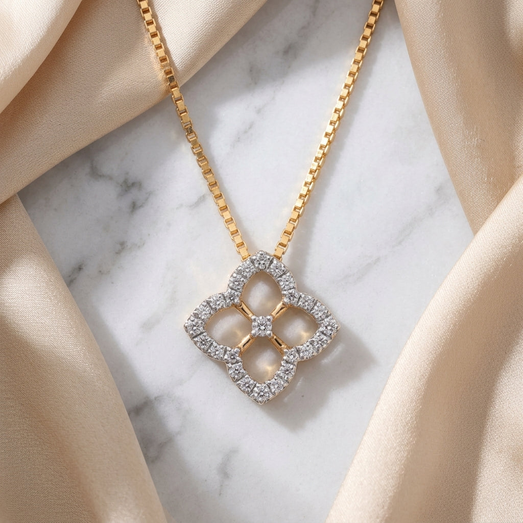 Floral Diamond Pendant