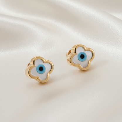 Floral Evil eye Earrings