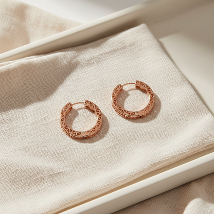 Gold Carved Earrings