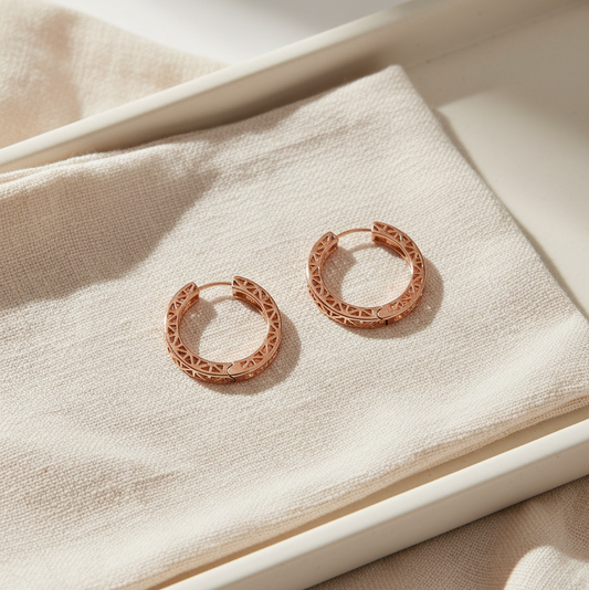 Gold Carved Earrings