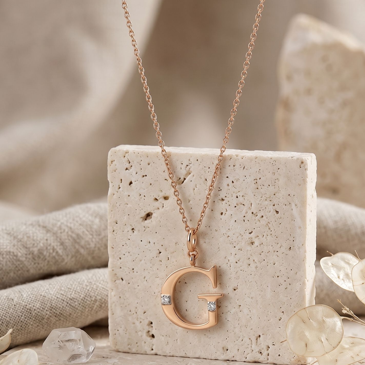 Gold Initial "G" Pendant