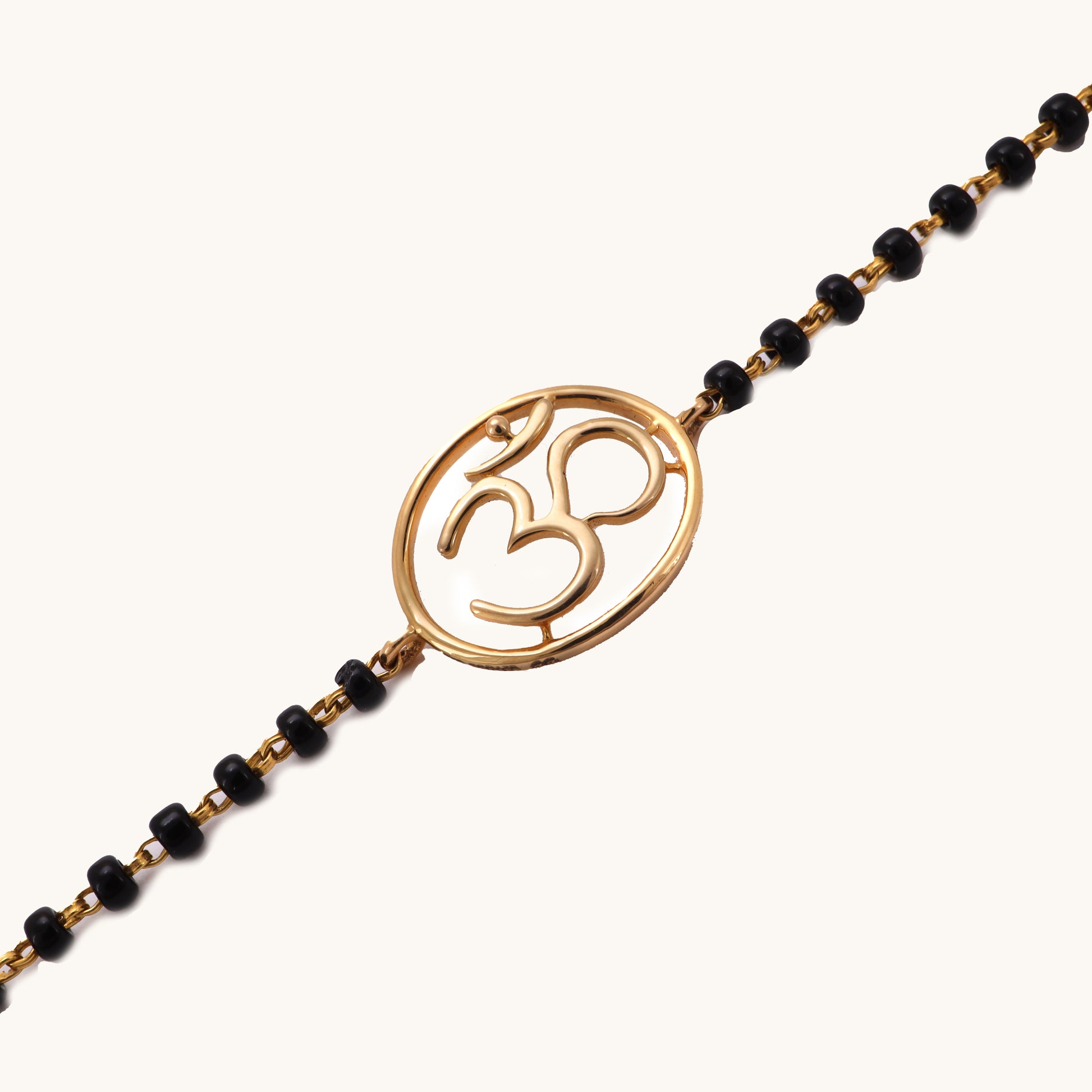 Gold Om Mangalsutra Bracelet – Caratly