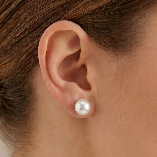 Gold Pearl Studs