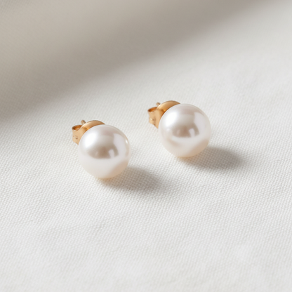 Gold Pearl Studs