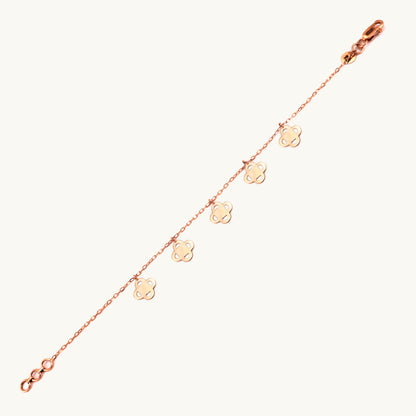 18kt gold petal bracelet. Luxury floral jewellery under ₹30,000. Chic and timeless gifts for her.