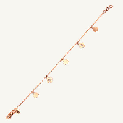 18kt gold petal bracelet. Floral fine jewellery under ₹30,000. Chic and timeless for her.