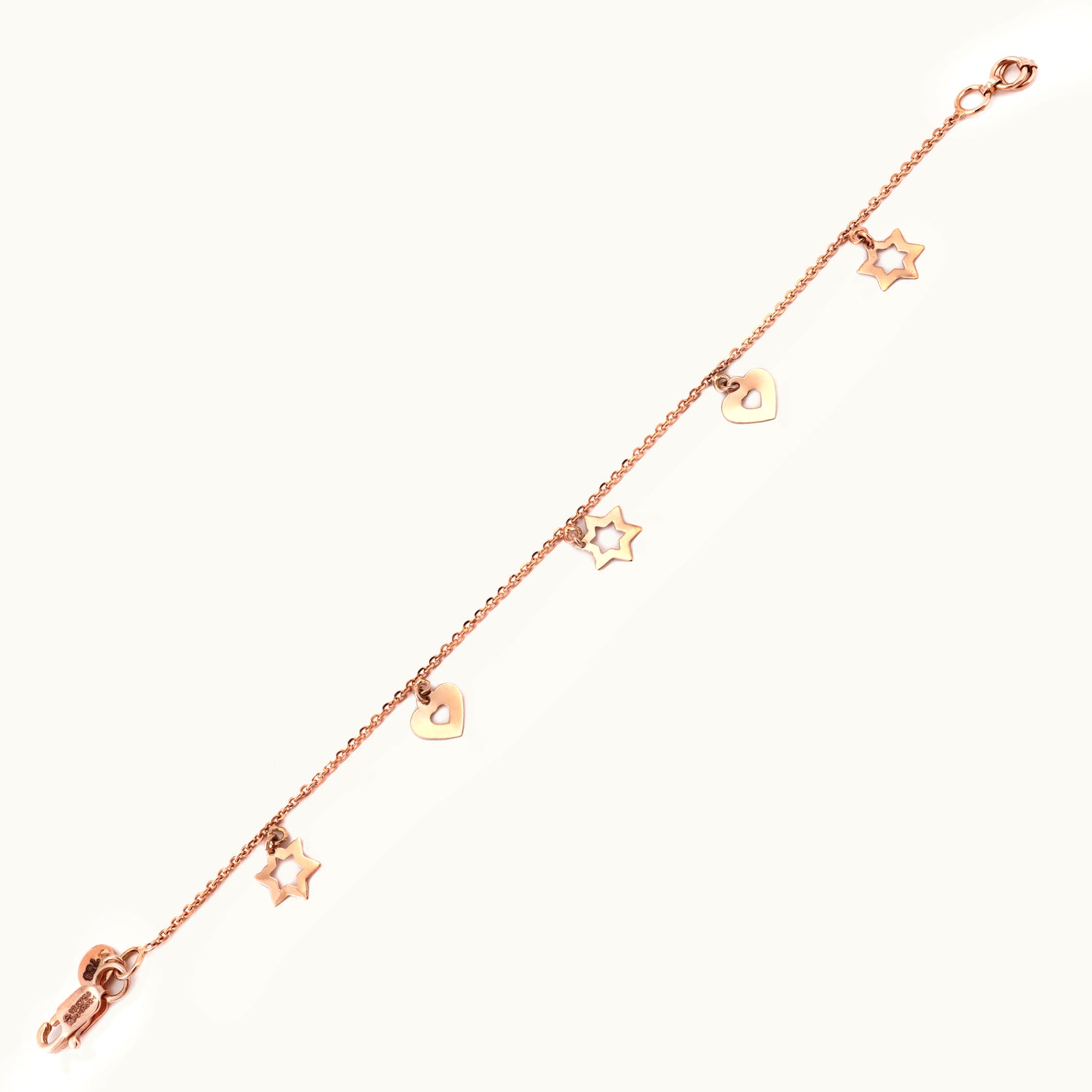 18kt gold heart bracelet. Luxury jewellery under ₹30,000. Elegant and gift-worthy for her.