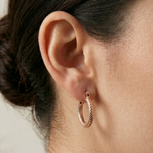 Gold Textured Earrings
