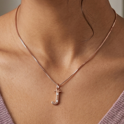 Gold Initial "J" Pendant